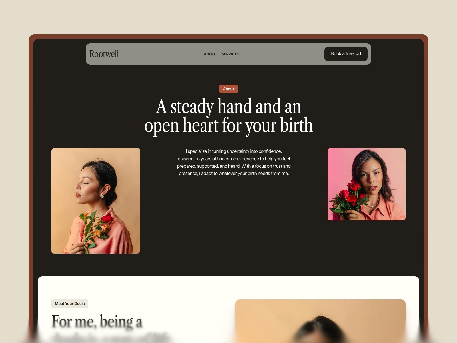 Rootwell - Framer Website Template for Birth Doulas