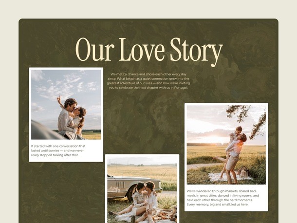 Miren wedding invitation template our story preview