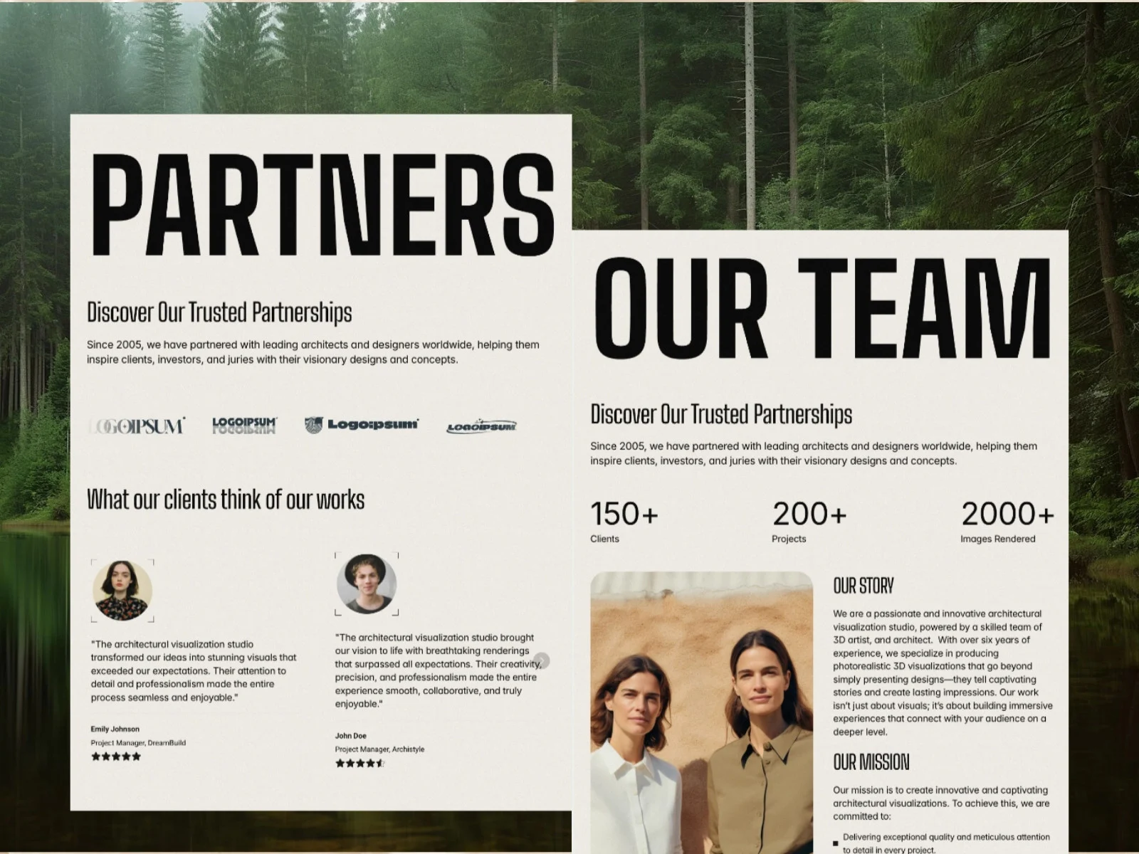 weRENDER is a bold and refined architectural visualization studio and portfolio Framer website template.