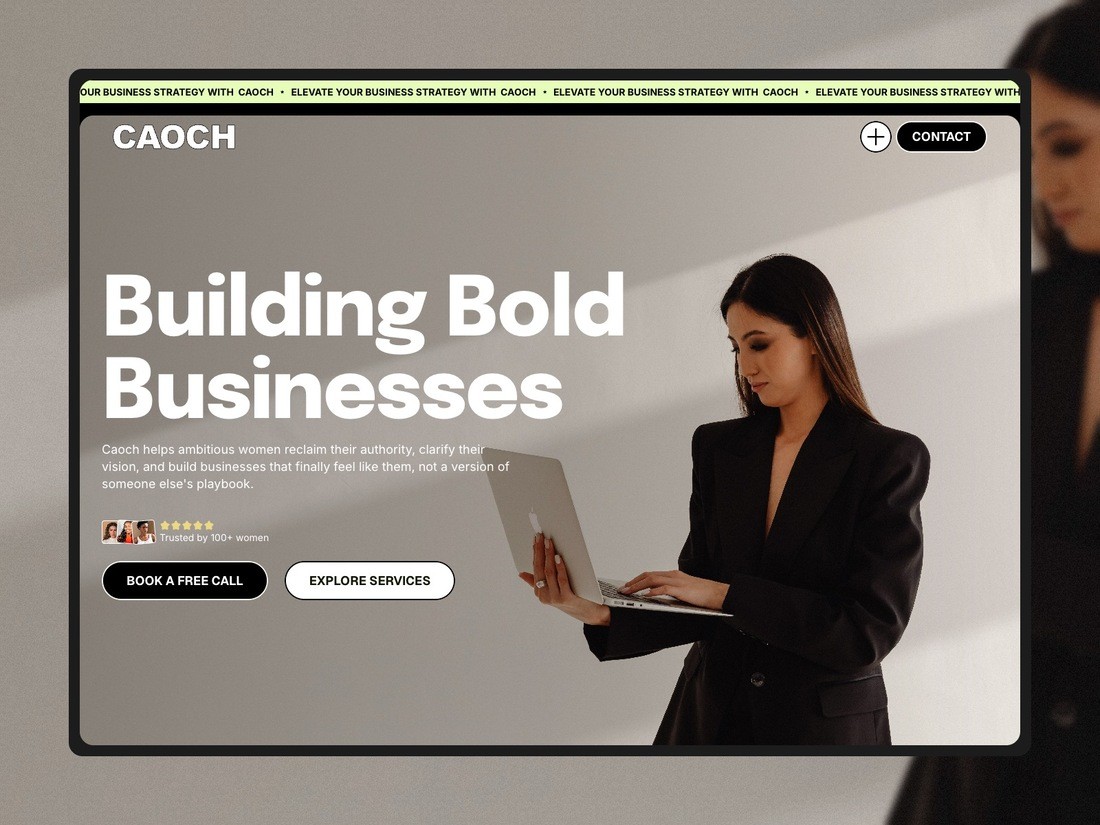 Caoch - Framer Website Template for Business Consultants