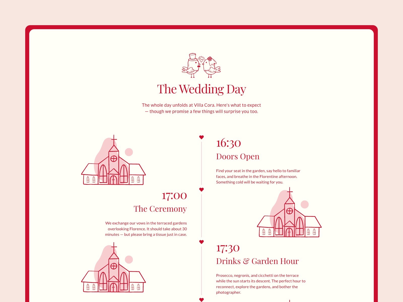 Delphin wedding invitation website template wedding programm preview